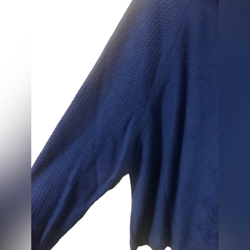 Talbots intricate cowl neck sweater royal navy blue 3X Women’s excellent cond. - Picture 2 of 10